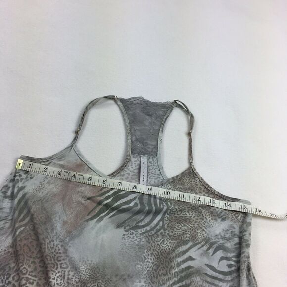 Corpo E Arte Animal Print Brazilian Lingerie Dress Size Small P Gray White Sleep - Picture 5 of 5